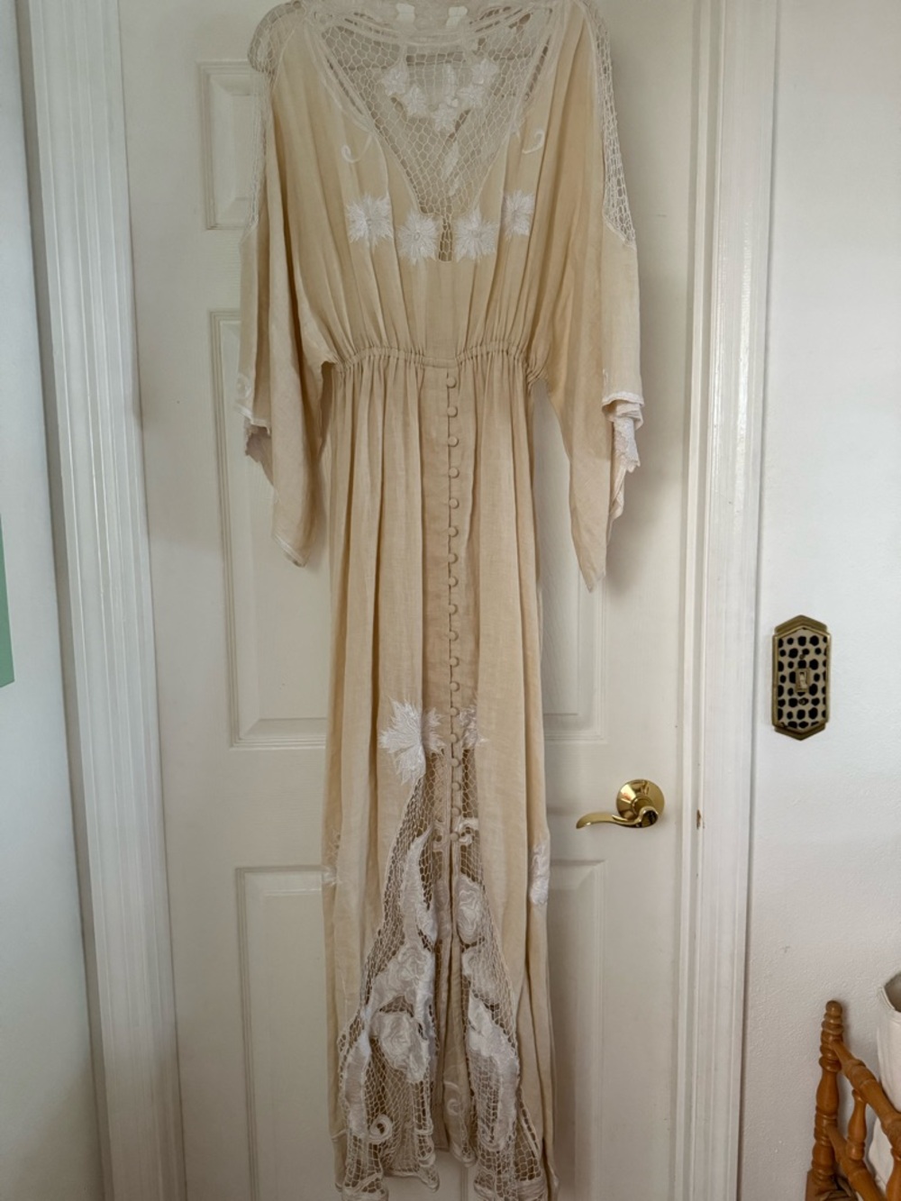 Fillyboo Cream Lace-Embroidered Dress - Picture 3 of 14